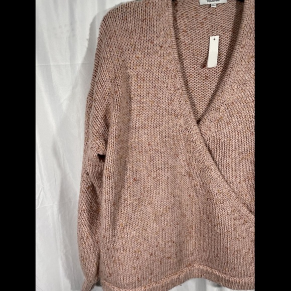 NWT Madewell Beresford Wrap-Front Pullover Sweater - Picture 8 of 12
